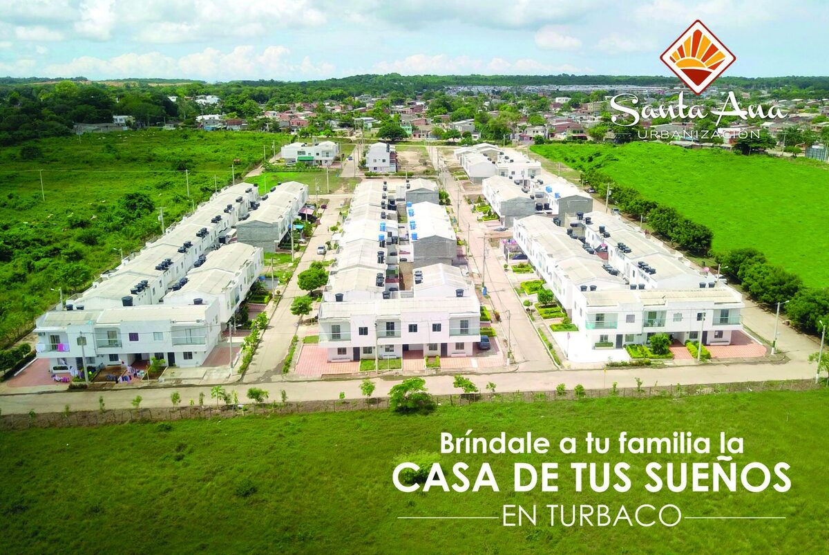 Vista aérea de la Urbanización Santa Ana en Turbaco, Bolívar